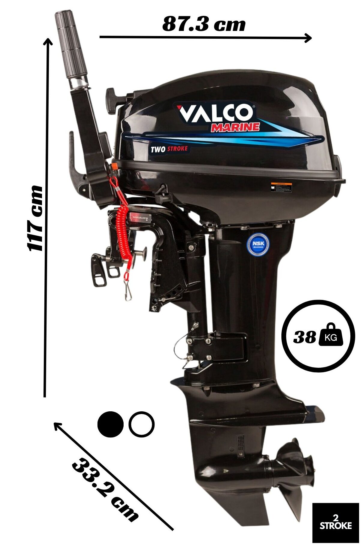 Motor Valco Marine Proline 15HP 2T - Imagen 2